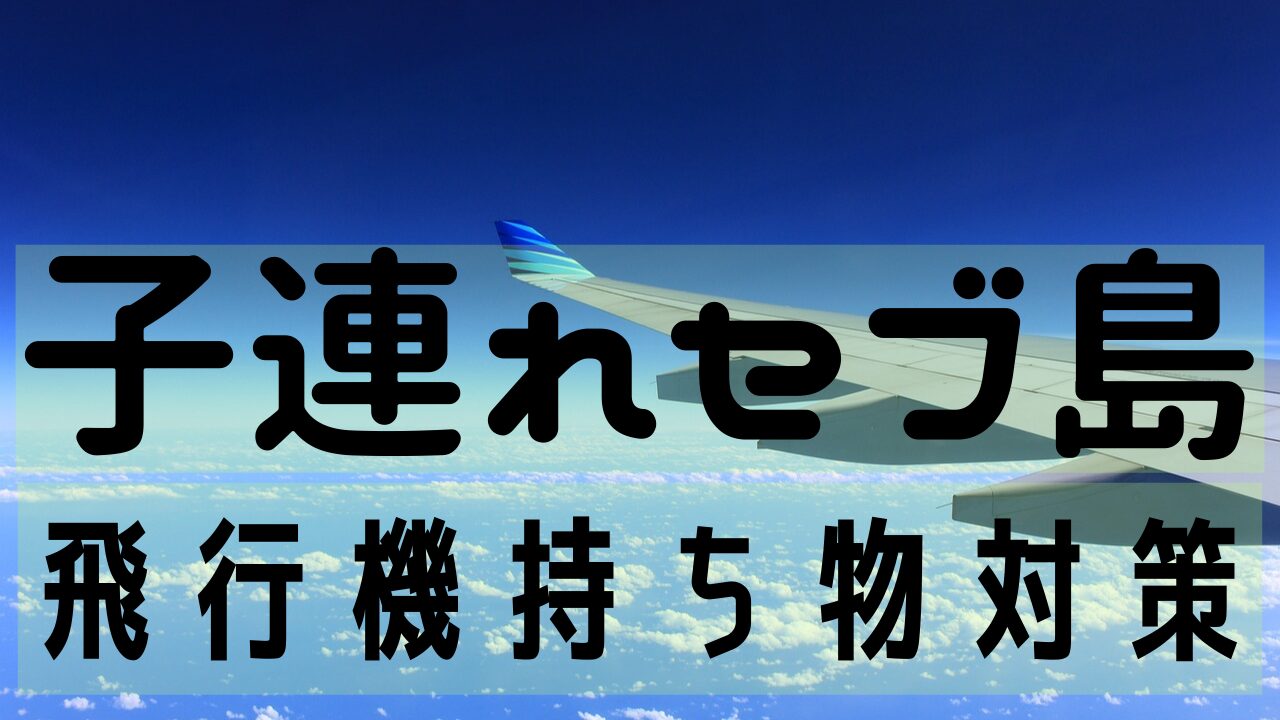 子連れセブ飛行機持ち物